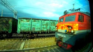 Из окна поезда, дождь, вечер... Перегон: Россошь-Зайцевка / From the train window, rain, evening