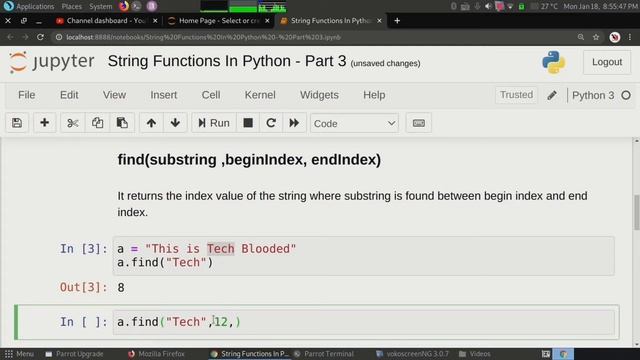 #29 Functions In String With Examples In Python | count() , find() , index() , swapcase() , title()