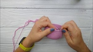 Вязанная  Шляпа с большими полями / Мк для куклы