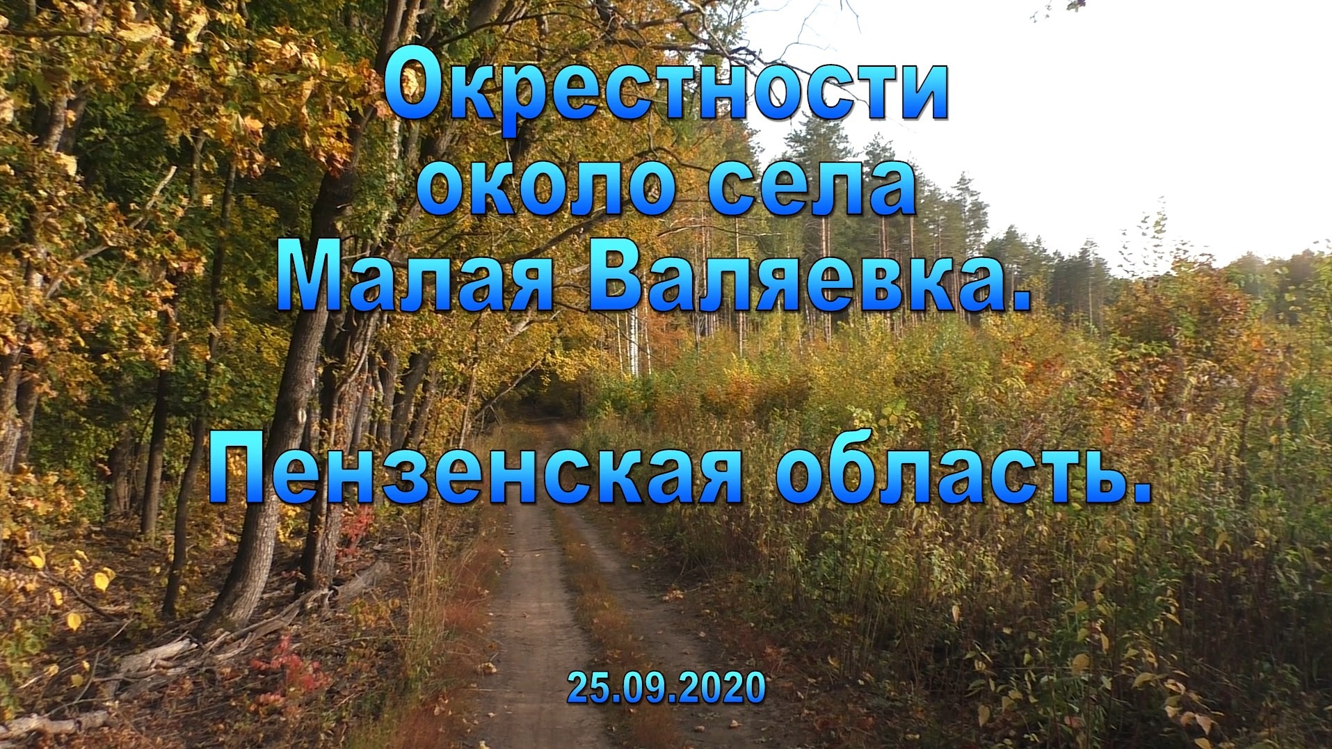 Окрестности около села Малая Валяевка. Пензенская область. 25.09.2020