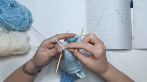 МК Двойные варежки спицами. Простые варежки спицами.