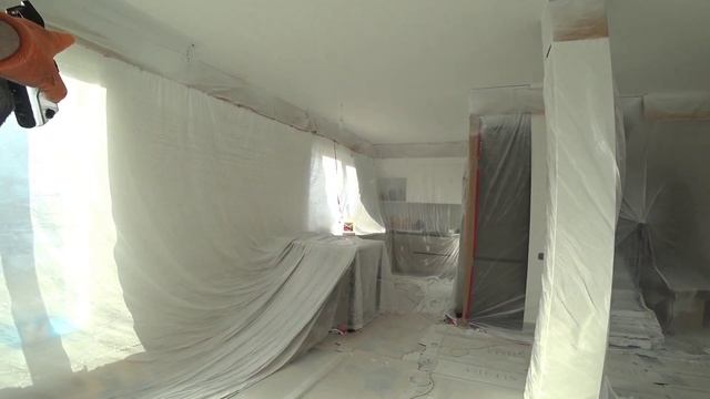 Делюсь опытом по упаковке стен при окраске безвоздушным способом