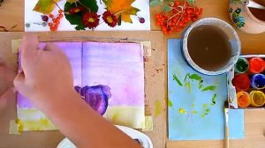 3 клас, 11 урок, натюрморт в техніці монотипія