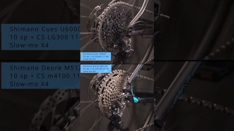 SLOW-MO Test Shimano Deore vs Cues #велосипеды #велосипед #shimano