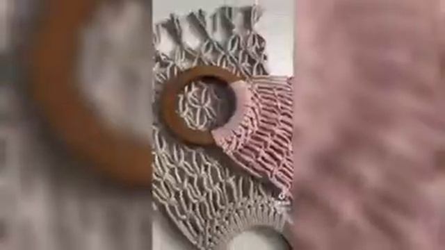 Авоська WOOD Пыльная роза и Французский серый. Ручная работа. Макраме. Изготовление на заказ. смотреть онлайн