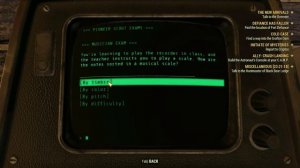 FALLOUT 76 - POSSUM - MUSICIAN EXAM ANSWER