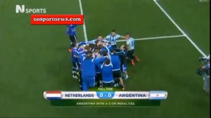 onsportnews.com – Mundial 2014 Ολλανδία – Αργεντινή  0-0 (2-4 πεν.) (HL)