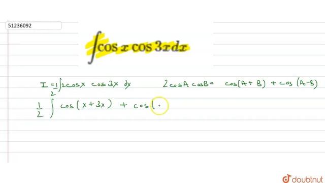 `int cos x cos  3x dx` смотреть онлайн