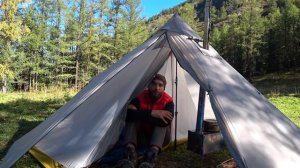 Палатка с печкой. Походная титановая печь. Обзор и реальный опыт в походе.