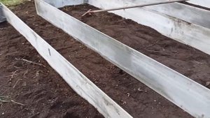 Грядки из плоского шифера.