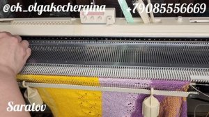 Соединение деталей на вязальной машине с кареткой для кетлевания/соединения. Моя разработка.