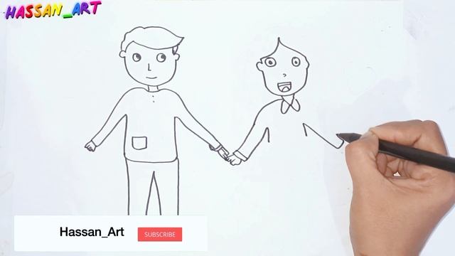 My family drawing |Mewarnai keluarga ayah ibu kakak adik anak mudah untuk anak TK dan SD #239 смотреть онлайн