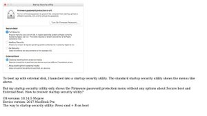 Apple: How to recover Mac Startup Security Utility?