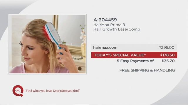 HairMax Prima 9 Hair Growth LaserComb on QVC смотреть онлайн