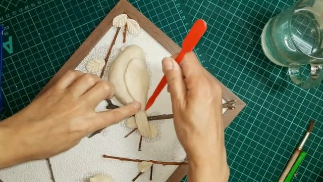 Панно из солёного теста- Снегири. смотреть онлайн