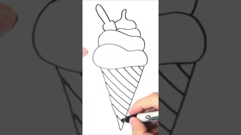 Как нарисовать мороженое пошагово | How to draw a Ice Cream Step by Step | Easy drawings