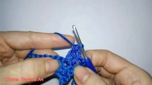 3 Столбика с 1 накидом из 1 петли - Урок по вязанию крючком