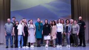 Коллектив МБУ ЦКД Гурьевск Калининградская область исполняет Гимн РФ