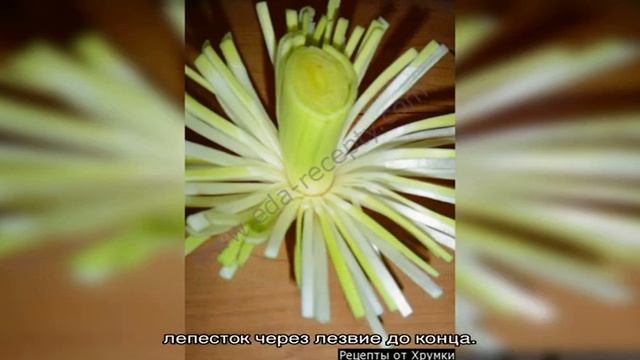 Цветок из лука-порея смотреть онлайн