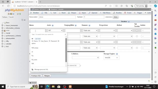 Tutorial Cara Membuat Database dan Tabel Data Lewat Xammp
