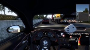 Alfa Romeo Giulia - Early morning traffic as I drive to work | ETS2 1.46 .