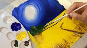 Рисуем летний пейзаж гуашью. Для детей от 7 лет.