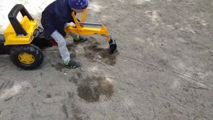 . Трактор погрузчик! Cat с двумя ковшами .