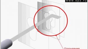 Вскрытие цилинрового замка выбиванием вставки молотком