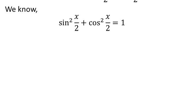 Verify cos x = 1 - 2 sin^2(x/2) смотреть онлайн