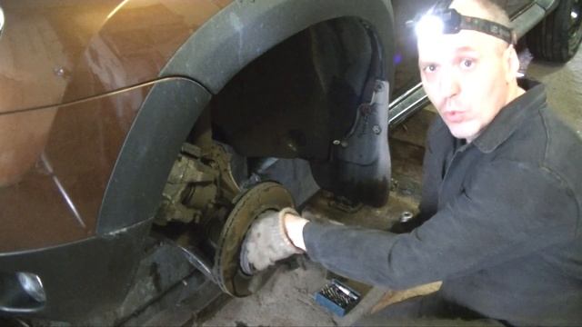 Renault Duster замена передних тормозных дисков смотреть онлайн