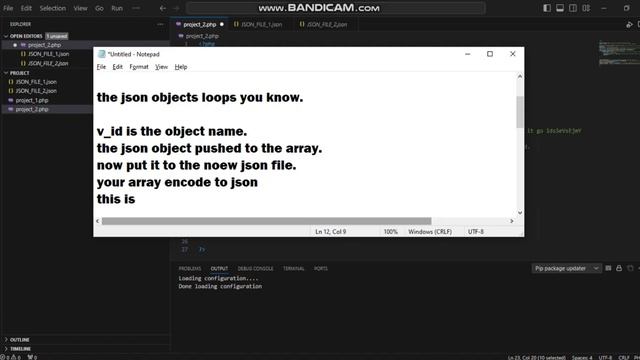 How to create JSON file from another json file using php