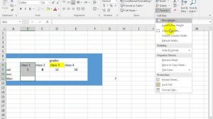 how to chnage colmun width and row height in excel