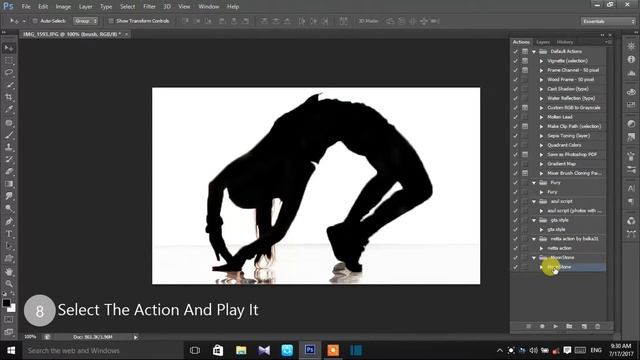ACTION editing in Photoshop смотреть онлайн