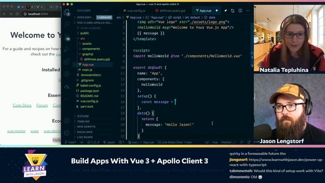 Build Apps With Vue 3 + Apollo Client 3 (with Natalia Tepluhina) — Learn With Jason смотреть онлайн
