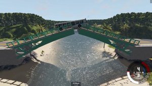 BeamNG drive: Разводной мост ломает машины | Bascule bridge mod.