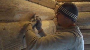 Шлифовка рубленного сруба