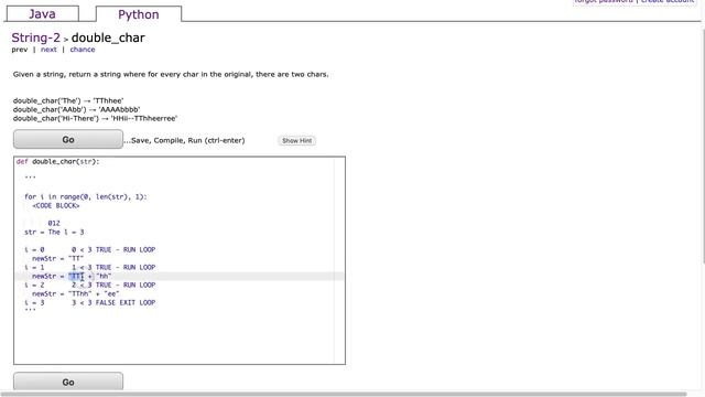Codingbat - doubleChar (Python)