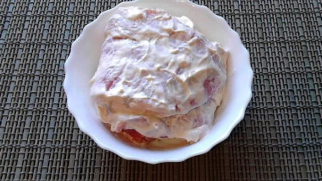 Шницель с майонезом свиной