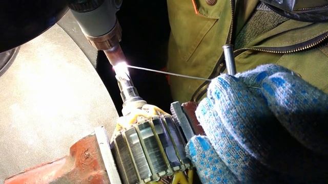 Tig cварка якоря - восстановление шлицов.
