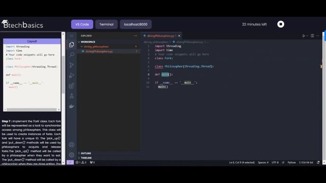 Dining Philosopher Problem with Python | Conquering Synchronization and Resource Allocation
