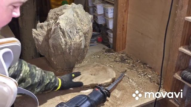 Пилю торцевой слэб (Спил) сабельной пилой смотреть онлайн