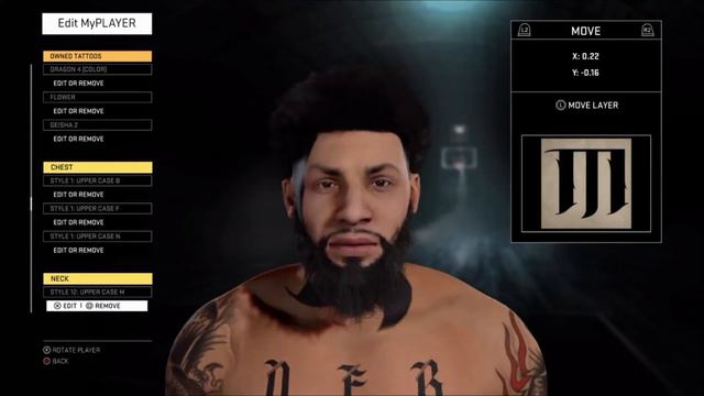 How to put the black tattoo on your face in NBA 2K16! смотреть онлайн