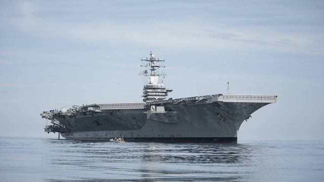 Американский авианосец вошел в Средиземное море смотреть онлайн