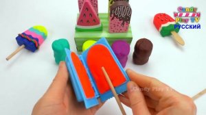 Пластилин Play Doh | Лепим Мороженое на палочке из Пластилина Плей До | Учим цвета с Плей Дох