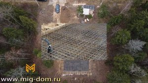 Строительство фундамента, для коттеджа в стиле Хай Тек