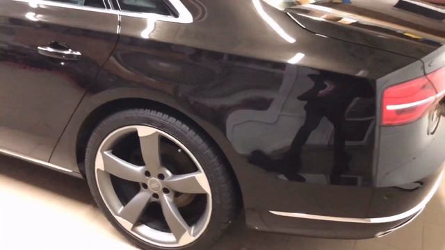 Нанокерамікa MNM PRO 9H нанесена на автомобіль Audi A8. Огляд після експлуатації 4-ох місяців.