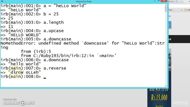 132 Learn python and ruby programming:- string method смотреть онлайн