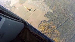 Прыжек с парашютом Д1-5У Отделение на мотор. Расчиковка