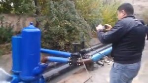 Запуск  водяного насоса Гидротаран Рогозина ГТ- 500