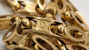 Шикарная золотая цепь Dior 750 пробы